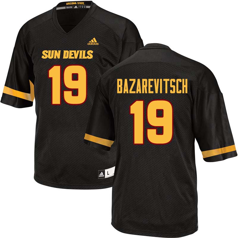 Men #19 Matthew Bazarevitsch Arizona State Sun Devils College Football Jerseys Sale-Black